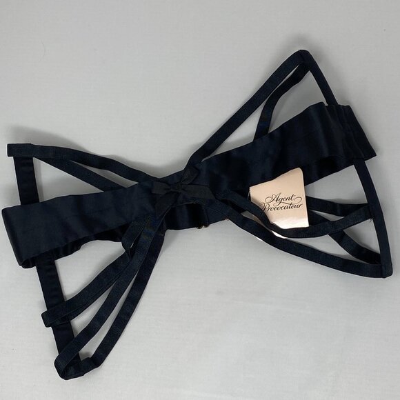 Agent Provocateur Delilah Black Silk Waspie AP3 Medium NWT